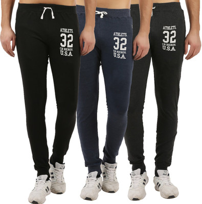 CHECKERSBAY Printed Men Black Track Pants