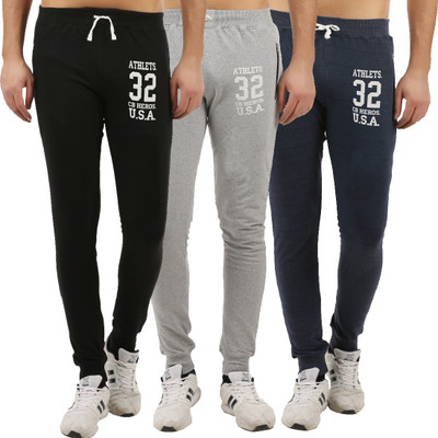 CHECKERSBAY Printed Men Blue, Black, Grey Track Pants