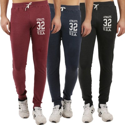 CHECKERSBAY Printed Men Red, Blue, Black Track Pants