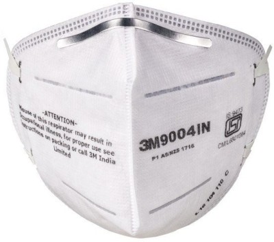 3M 9004IN White Dust/Mist Respirator Mask - Pack of 100(White, M, Pack of 100)