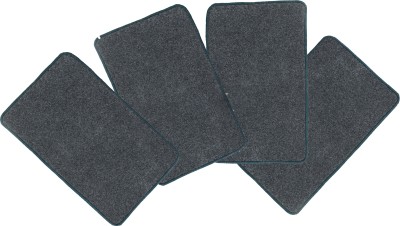 Fancy Walas Cotton Door Mat(Grey, Large, Pack of 4)