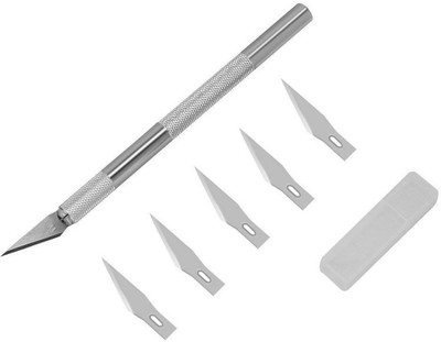 Tech-X NA Metal Grip Hand-held Paper Cutter(Set Of 1, Silver)