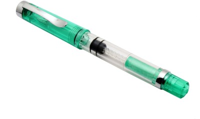 Ledos Colorful Demonstrator Piston Mechanism Safari New Green Fountain Pen(Blue)