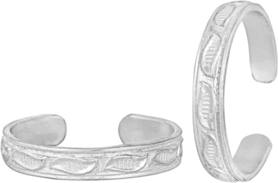 Rinayra Jewels Matte Engraved Silver Toe Ring-TRRD049 Sterling Silver Toe Ring Set