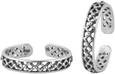Rinayra Jewels Foxy Cutwork Silver Toe Ring- TR394 Sterling Silver Toe Ring Set