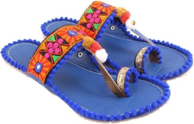 Rajwari Women Flats(Blue , 8)