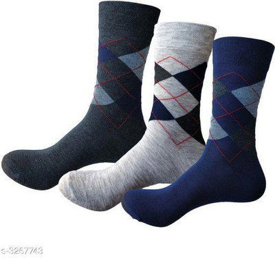 PinKit Men Printed Calf Length(Pack of 3)
