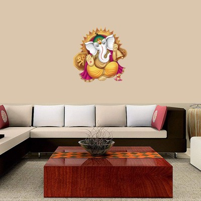 god & god's 50 cm Modern Art Ganesha 07 Self Adhesive Sticker(Pack of 1)