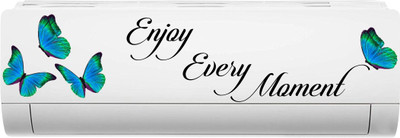 Decal O Decal 20 cm Air Conditioner Sticker - Enjoy Every Moment with Butterflies - Decorative AC - Stickers Self Adhesive Sticker(Pack of 1)