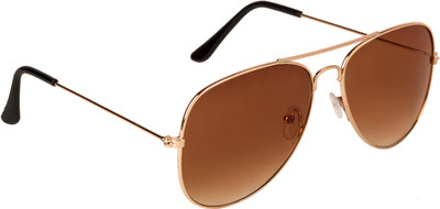 NuVew Aviator Sunglasses(For Men & Women, Brown)