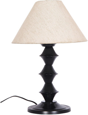 CANDELA Semi-Conical Shade Contemporary Table Lamp Table Lamp(38 cm, White)
