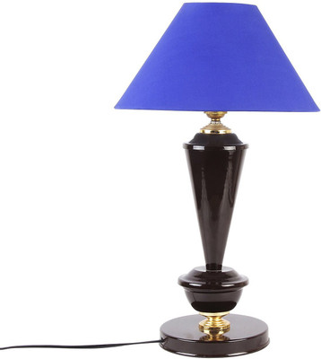 CANDELA Conical Shape Designer Table Lamp Table Lamp(38 cm, Blue)