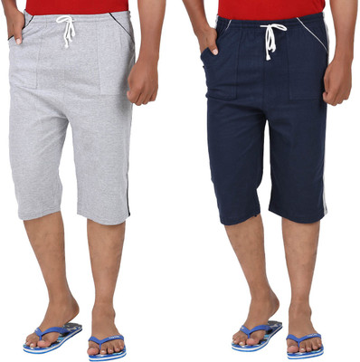 JUST TRY FASHION Solid Men Three Fourths