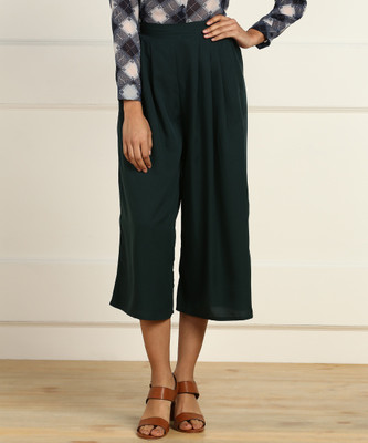 PROVOGUE Flared Women Green Trousers