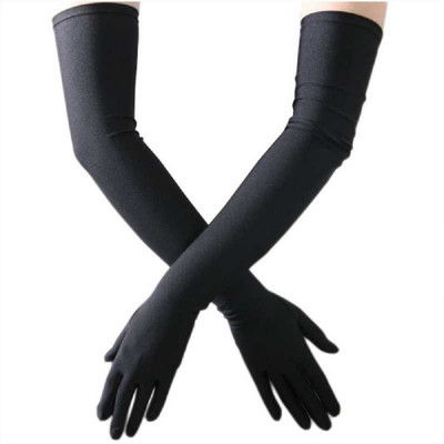 Mohan Retail Nylon Arm Sleeve For Women(Free, Black)