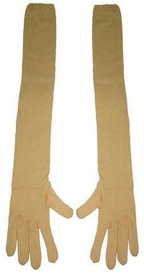 Mohan Retail Nylon Arm Sleeve For Women(Free, Beige)