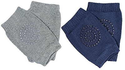 Gugzy Toddlers Knee pads, Anti-Slip Elbow KneePads Crawling Safety Protector Light Grey, Navy Blue Baby Knee Pads(kneepads)