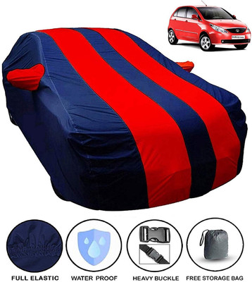 SNJV GRG Car Cover For Tata Indica Vista (With Mirror Pockets)(Red, Blue)