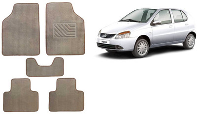 Autofetch Rubber Standard Mat For  Tata Indica(Beige)