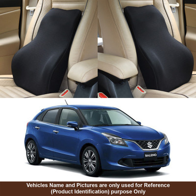 Oshotto Black Fabric Car Pillow Cushion for Maruti Suzuki(Rectangular, Pack of 1)