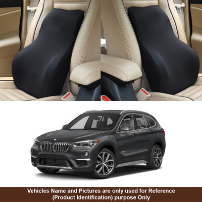 Oshotto Black Fabric Car Pillow Cushion for BMW(Rectangular, Pack of 1)