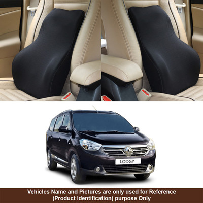 Oshotto Black Fabric Car Pillow Cushion for Renault(Rectangular, Pack of 1)