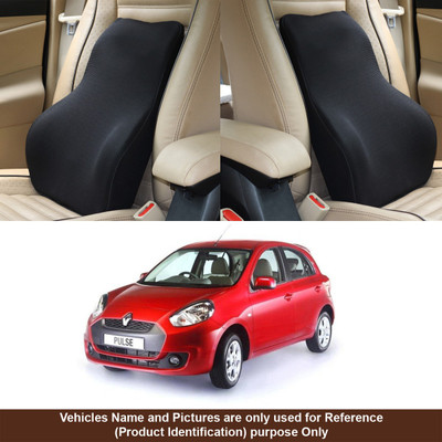 Oshotto Black Fabric Car Pillow Cushion for Renault(Rectangular, Pack of 1)