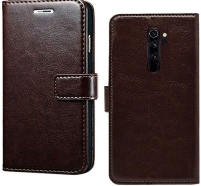 Spicesun Flip Cover for Redmi Note 8 Pro(Brown, Shock Proof, Pack of: 1)