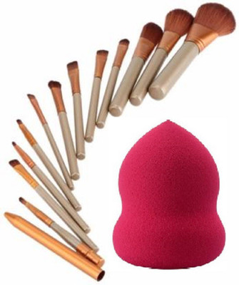 SKINPLUS LOOSE MAKUP BRUSH WITH PUFF(14 Items in the set)