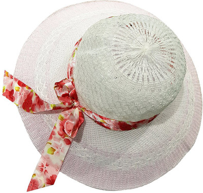RAAYA Ribbon Hat Pink(Baby Pink, Pack of 1)