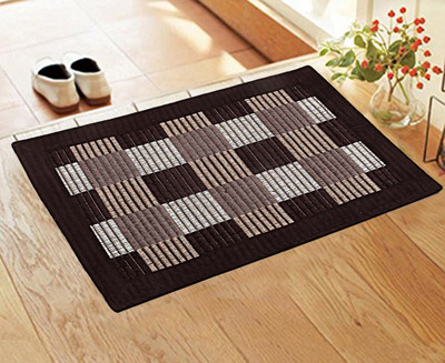 KUBER INDUSTRIES Polyester Door Mat(Dark Brown, Free)