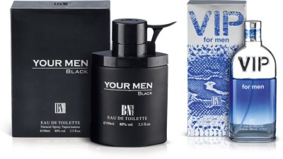 BN PARFUMS YOUR MEN BLACK & VIP FOR MEN Eau de Toilette  -  100 ml(For Men)