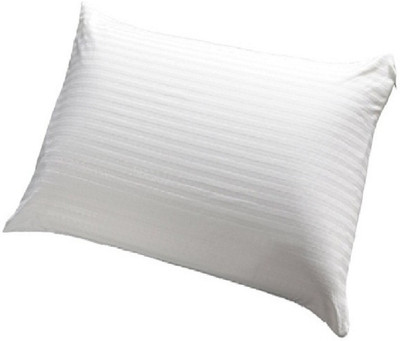 JDX Plain Design Microfibre Stripes Sleeping Pillow Pack of 1(White)