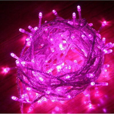 The Prayaas 28 LEDs 12 m Pink Steady Bulb Rice Lights(Pack of 1)