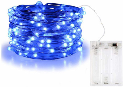 MIRADH 30 LEDs 3 m Blue Steady Water Drop Rice Lights(Pack of 1)