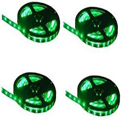 Online Generation 1000 LEDs 5 m Green Steady Strip Rice Lights(Pack of 4)