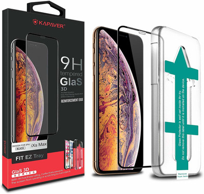 Kapaver Edge To Edge Tempered Glass for Apple iPhone XS Max(Pack of 1)