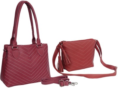 Leather Land Maroon Sling Bag Stitch Shoulder Bag With sling bag Free