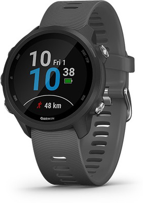 GARMIN Forerunner 245 Smartwatch(Grey Strap, Regular)