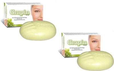 ZEE DRUGS Grapin ( Anti Aging & Anti Wrinkles Soap )(2 x 75 g)