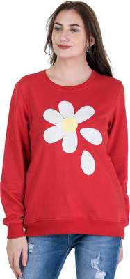 Kaily Full Sleeve Self Design Women Sweatshirt