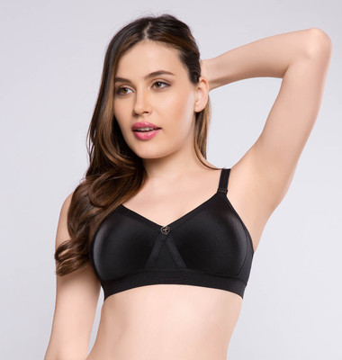 trylo Women Full Coverage Non Padded Bra(Black)
