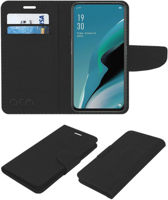 ACM Flip Cover for Oppo Reno2 F(Black, Cases with Holder, Pack of: 1)