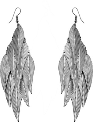 VFI VVJ-ER-2028 Black Leaf Alloy Drops & Danglers