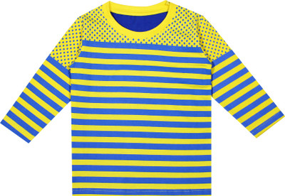 Biffy and Luffy Boys Printed Cotton Blend Regular T Shirt(Blue, Pack of 1)