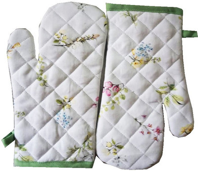 HOMEFLY White Cotton Kitchen Linen Set(Pack of 2)