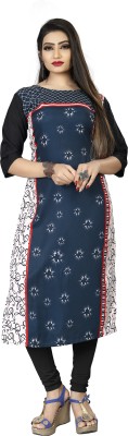 J 2 Fashion Women Printed Straight Kurta(Multicolor)