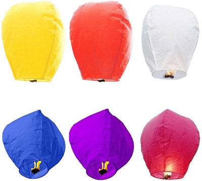 stylin-high-quality-flying-sky-lantern-with-fuel-wax-block-candle-multicolor-paper-sky-lantern70-cm-x-50-cm-pack-of-6