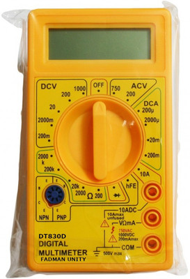 FADMAN Unity Multimeter LCD DISPLAY DT-830D Digital Multimeter(Multicolor 2000 Counts)