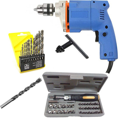 Saleshop365 10 mm drill with 41 pc toolkit and 13 HSS bits Power & Hand Tool Kit(57 Tools)